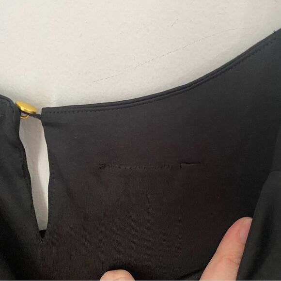 DKNY Women’s Sleeveless Black Wide Leg High Neck Jumpsuit Size 8 - Picture 3 of 6